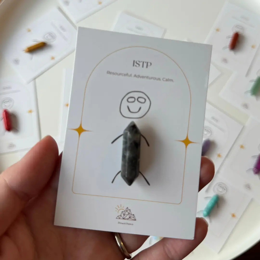 ISTP Crystal, MBTI 16 Personality Gift Idea, The Virtuoso Healing Stones, Hematite Crystal, Personalized Crystal Gift, Gift for Him