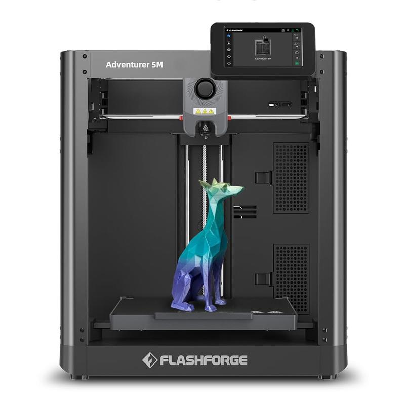 Flashforge AD5M 3D Printer, 600mm/s High Speed Printing & Screen, 1 Count, 8.7 x 8.7 x 8.7''