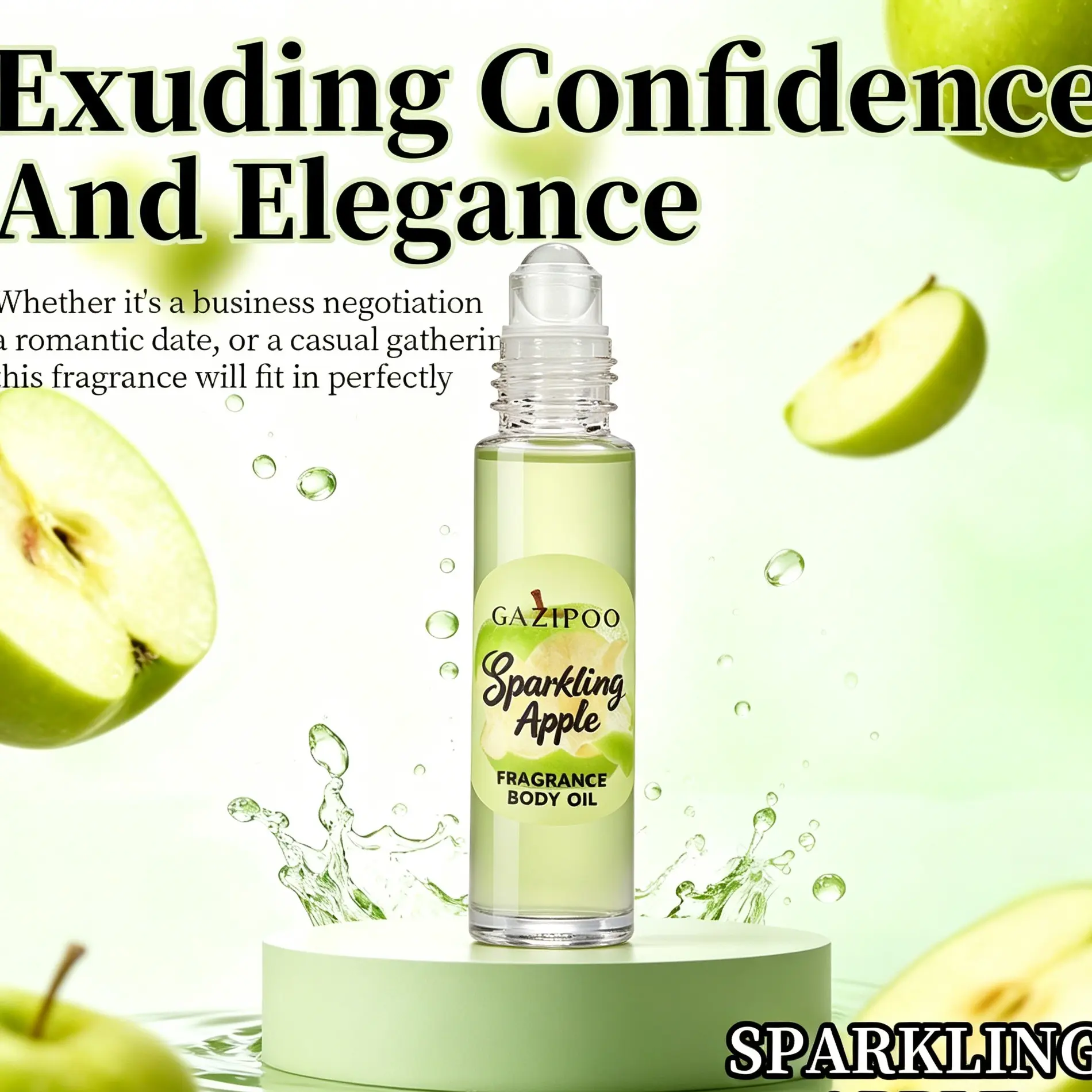 Fresh Summer Atmosphere 10ML Roll-On Fragrance Oil, Refreshing Non-Sweet Fruit Scent, Long-Lasting, Ideal for Business, Dates, Gifts, Aroma Fragrance