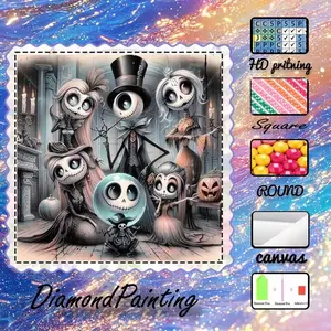 5D-DIY, high-grade velvet canvas, diamond art diamond painting gothic humor AB diamonds, fairy dust diamonds, crystal diamonds, perfect home decoration, handmade diamond art painting kit, special craft diamond art kit