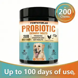 PAWFAVORLAB Probiotics for Dogs Soft Chews for Seasonal Allergies, Gut, and Digestive Health. Vet-Reviewed, Premium-Quality Ingredients - Supplements