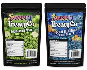 Sour Gushers Candy Duo Pack (Blue Razz & Green Apple) 6oz Each | Viral TikTok Candy | SweetyTreatyCo