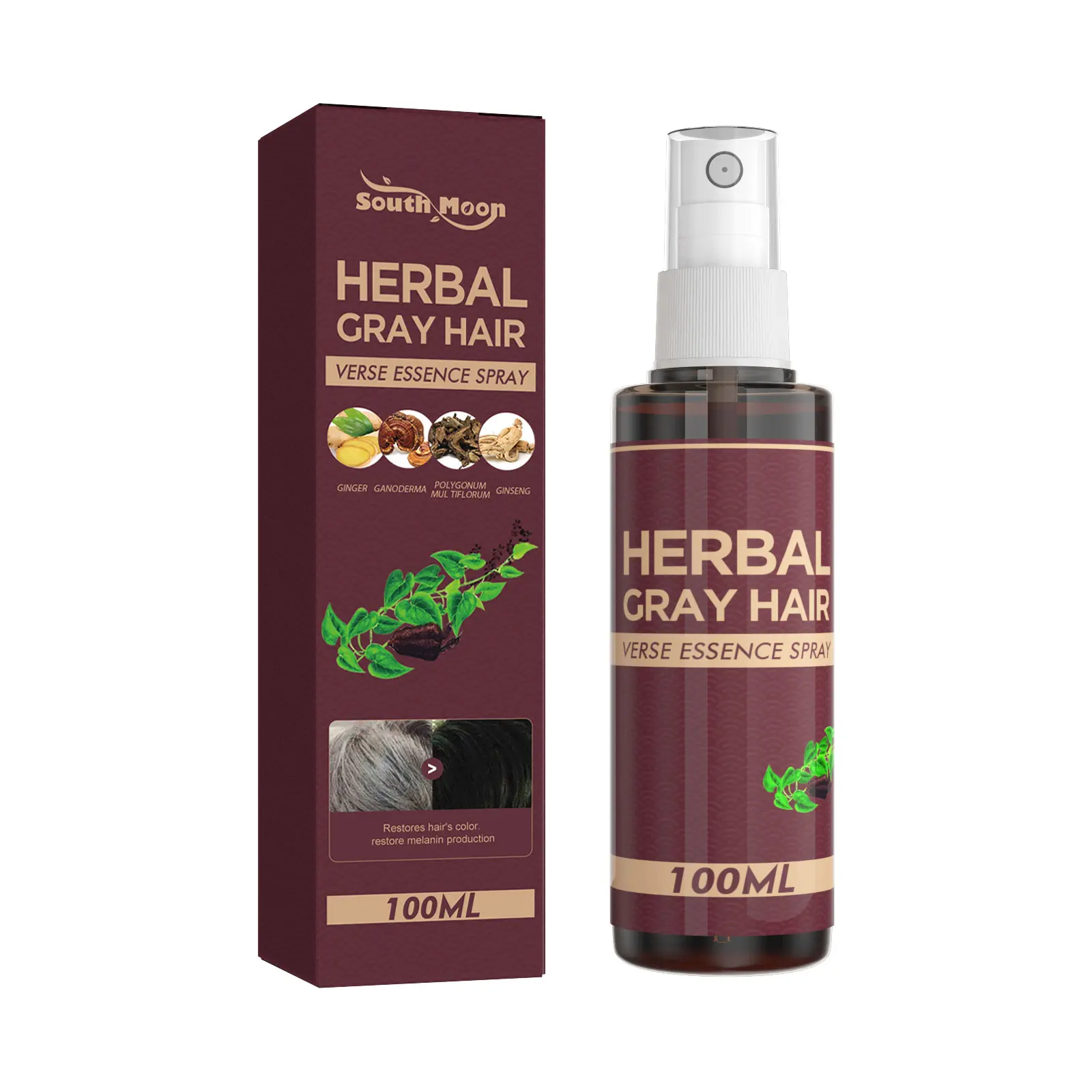 Evening Primrose Herbal Hair Dye Essence Polygonum Multiflorum Herbal Essence Moisturizing Hair Care Shining Hair Conditioner