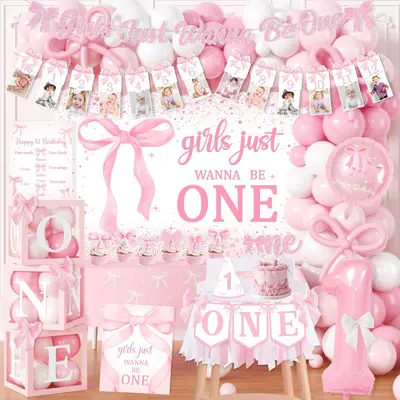 Pink Bow 1st Birthday Party TikTok Shop