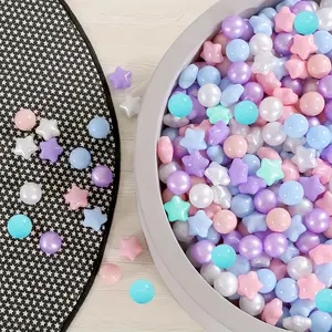 200 Star-Shaped Pool Balls Mixed Colors Set, Crush-Proof BPA Free Colorful Play Plastic Balls Non-Toxic Soft Plastic Balls, Perfect for Birthday Party Decorations, Swimming Pool Use Shape Tent Pool Playhouse Playpen Party Decor, Soft Ball Design