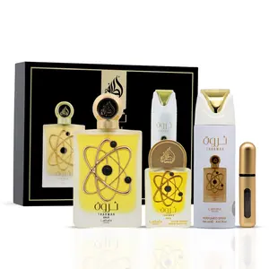 Lattafa Pride Tharwah Gold – 4-Piece Luxury Gift Set (100ml EDP + 20ml EDP + 200ml Perfumed Spray Gift Box)