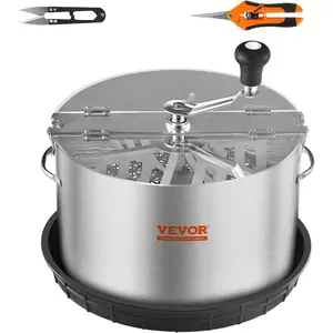 VEVOR Bud Leaf Bowl Trimmer 24, Spin Cutting Machine with Clear Visibility Dome, Sharp Stainless Steel Blades, Wet Dry Trimming for Buds, Leaves, Hydroponics, Solid Metal Gear Box, and Hand PrunerVEVOR Super Brand Day