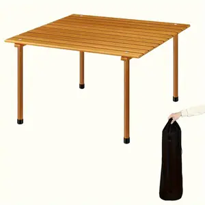 Portable picnic and camping table, foldable design with a foldable storage bag, modern style, suitable for outdoor, beach, and party activities