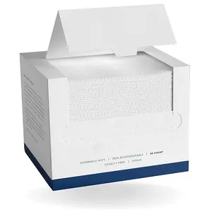 Clean Towels XL, 100% USDA Biobased Face Towel, Disposable Face Towelette, Eczema Association Accepted, Makeup Remover Dry Wipes, Ultra Soft, 1 Pack, 50 Ct