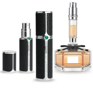 Portable Travel Perfume Atomizer, 1 Count Elegant Luxury Pocket Perfume Dispenser Pump, Refillable Travel Perfume Atomizer Bottle, Travel Container Bottle, Cosmetic Bag