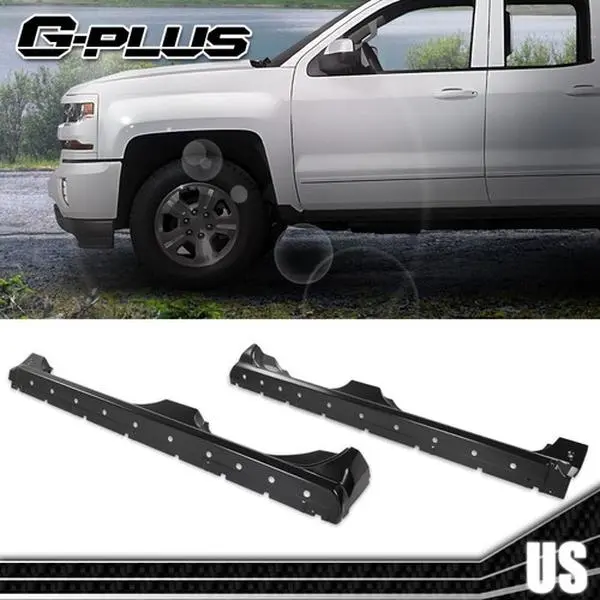 Rocker Panels Fit For 2014-2018 Chevy GMC Pickup Silverado Extended Cab PAIR G-PLUS