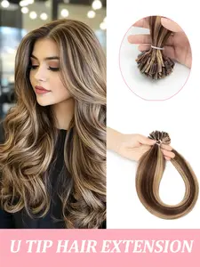 U Tip Hair Extensions, Human Hair Fusion Extensions, 12-22inch Hair Extensions Straight Human Hair for Women,Easy to Install,Seamless, Natural Straight Hair Texture Natural Hair Look