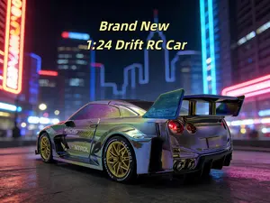1:24 RC Drift Car,Kids stuff for boys,Rechargeable Dual Tires, Home Playtime Enhances,4WD Laser Coating Glowing Headlights, Stunt Anti-Collision Off-Road Remote Control Truck, ,All Terrain High Speed Toy for Kids Adults, Birthday Gift