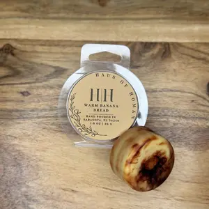 H|H Warm Banana Bread Scented Wax Cubes 1oz 26g Hand Poured in Sarasota FL for Home Fragrance