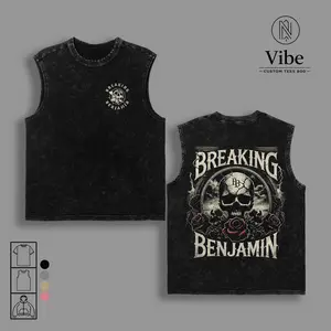 Breaking Benjamin Skull Rose Shirt Tank Top Hoodie – Viral Alternative Metal Band Tee 2026, Vintage Washed Oversized Graphic, Dark Gothic Aesthetic, Heavyweight Cotton Unisex Streetwear Gift