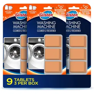 Machine Cleaner and Freshener Deodorizer for All Top Load and Front Load Washers and HE Machines, the USA, Fresh Scent, 9 Tablets