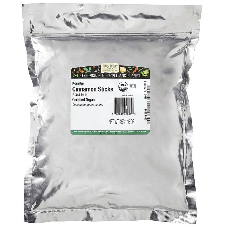 Frontier Co-op Organic 2 3/4'' Korintje Cinnamon Sticks, 16 oz (453 g)