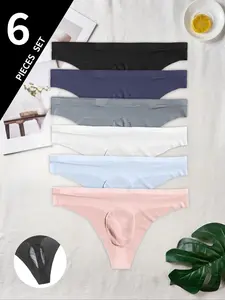 Men's Seamless 3D Fashion Triangle Briefs, Quick-Dry Breathable Comfort, Medium Stretch Nylon, Pure Color Design, Sizes S-Xxxl, Soft Stretch Briefs