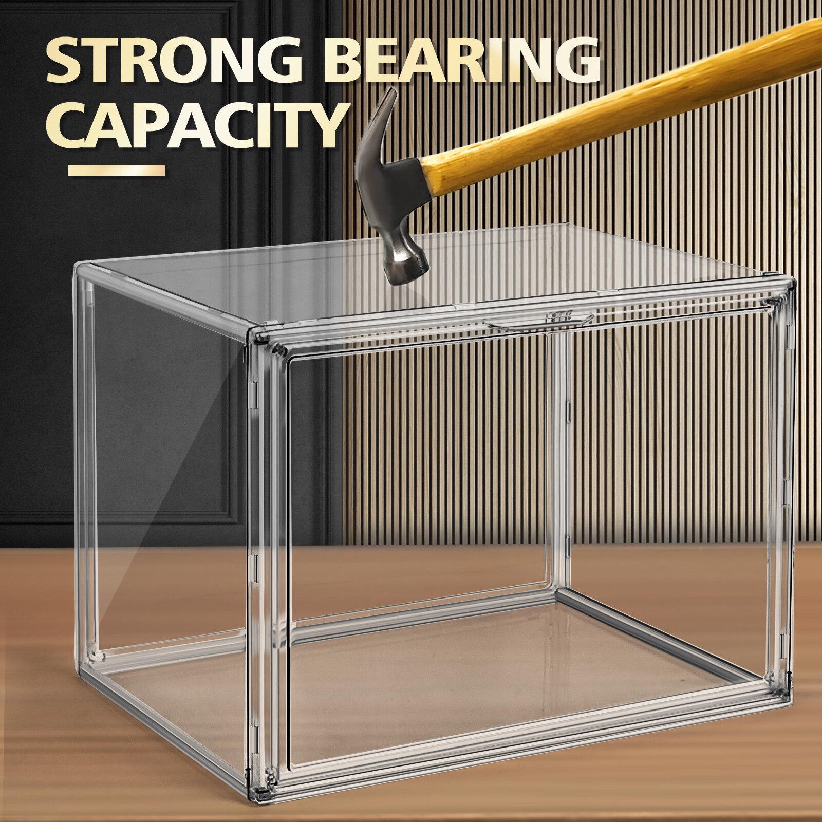 4PCS Purse Organizer for Closet X-Large Acrylic Handbag Display Clear Stackable Shoe Boxes with Lids Storage Box Transparent stackable shoe organizer Racks