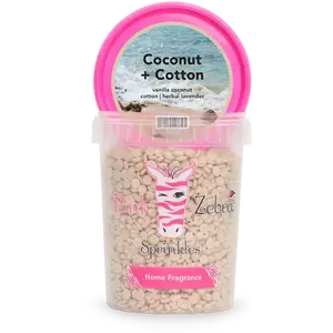 COCONUT AND COTTON Pink Zebra Wax Melt Sprinkles 3.75 oz Bag NEW!