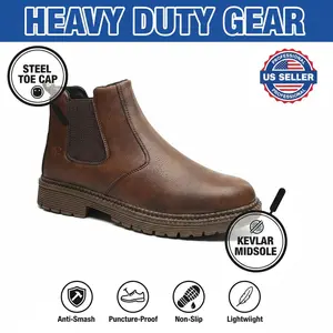Anti-slip Durable Outdoor Comfortable Waterproof Safety Shoes Splash-proof Smash-proof Puncture-proof Breathable Unisex Chef Work Shoe Wide Fit Industrial Boot