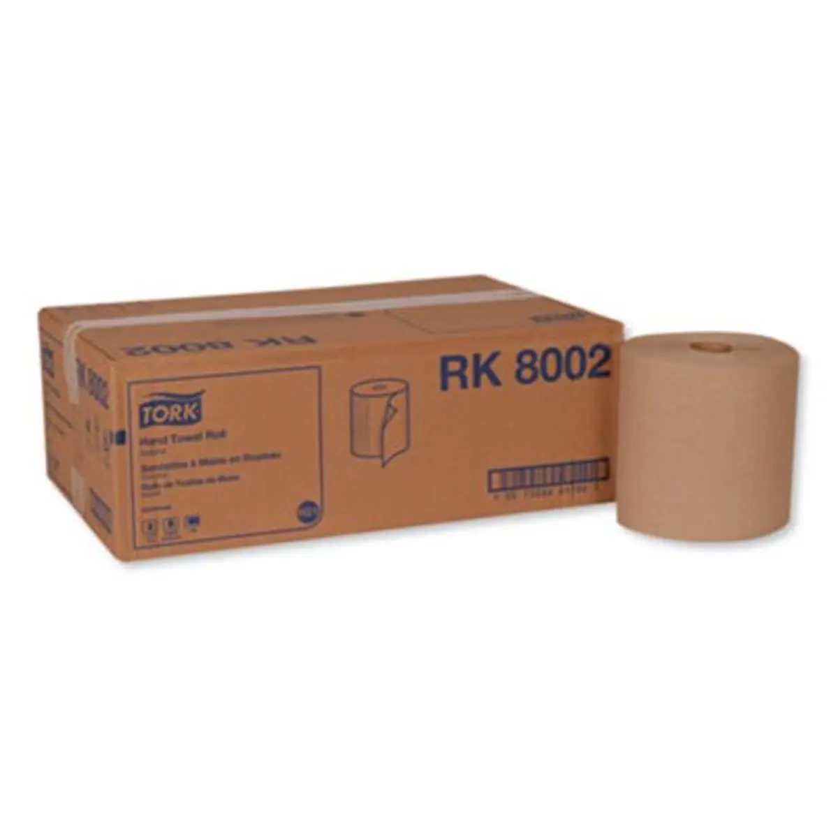 212 MAIN Tork TRKRK8002 1-Ply Embossed Universal Hand Towel Roll, 7.88 in. x 800 ft., Natural, Industrial, Hand Drying, Long-Lasting - Pack of 6