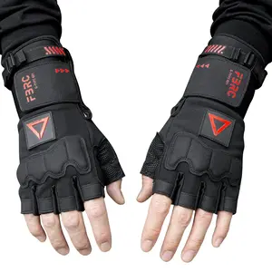 G-Type 021 Black Red Gauntlet Gloves