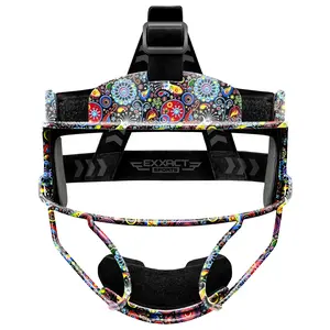 Exxact Sports Softball Face Mask Girls Youth & Adult, Protective Lightweight Fielders Mask Softball for Enhanced Performance (Paisley Flower)