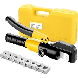 6 Ton Hydraulic Crimping Tool 12 AWG to 2/0 AWG,   Lug Terminal  With 8 dies,Easy to Operate Hydraulic Wire Crimping Tool Kit for Wire Rope