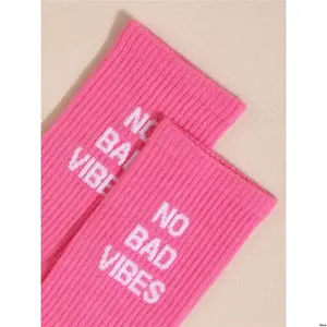 Socks Women Letter Graphic Crew