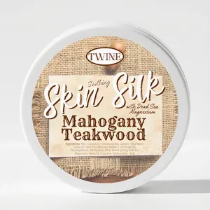 Mahogany Teakwood Hydrating Skin Silk with Magnesium - Nourishing and Moisturizing Skin Care with Shea Butter and Coconut Oil, Silky Calming Body Lotion with Jojoba Oil