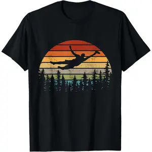 Retro Ultimate Frisbee Player Men Women Vintage Flying Disc T-Shirt,Made in USA