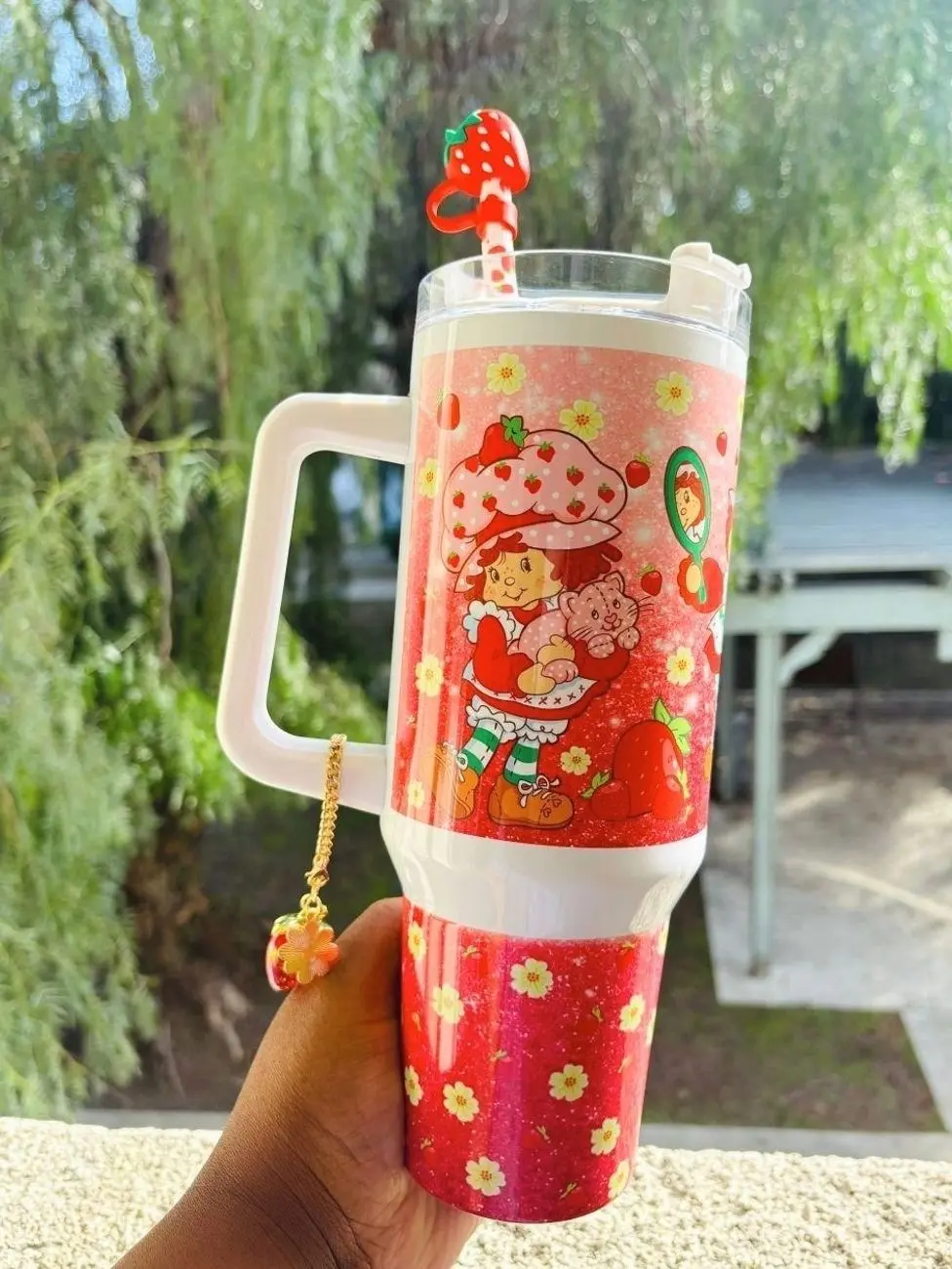 Strawberry shortcake w/accessories add on 40oz tumbler