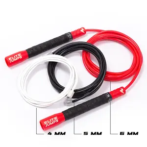 Elite Jumps Freestyle PVC Jump Rope Bundle - Premium Quality Adult Jump Ropes for Fitness - Lightweight Cardio Skipping Jump Rope for Exercise and Training - Unbreakable Grip Tape Handles