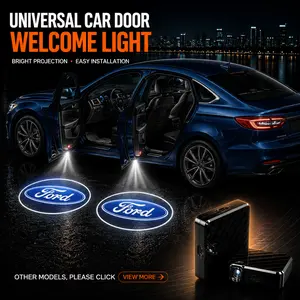 2 Pack Ford Logo Wireless LED Car Door Projector Lights, HD Welcome Ghost Shadow Puddle Lamps, Magnetic Sensor No Drill Easy Install Courtesy Lights Fit F-150 Escape Explorer Ranger Bronco Mustang SUV Truck Upgrade Auto Interior Mod Accessories