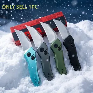 1pc 7350 folding knife, aluminum alloy handle, EDC high hardness tool, available in multiple colors, ultra lightweight pocket knife, camping and hiking tool, great gift
