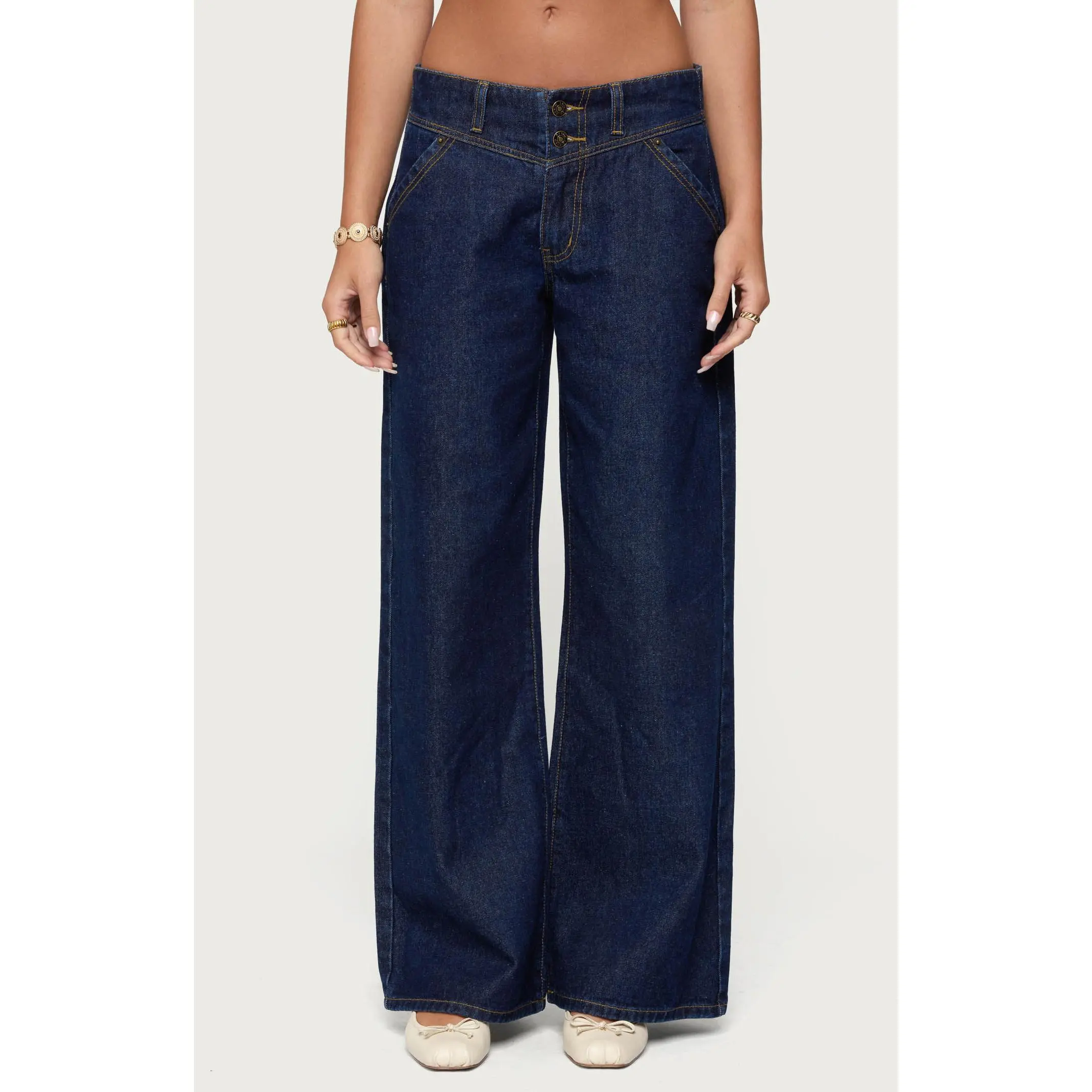 Edikted Women's Meredith Low Rise Jeans