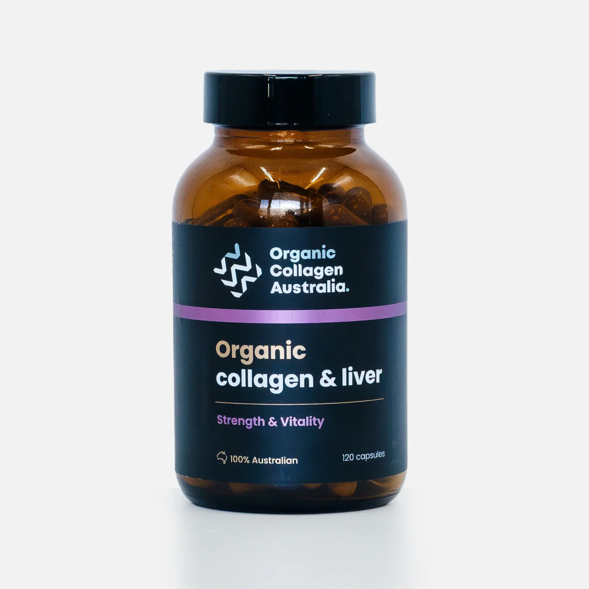 Organic Collagen with Liver (120 capsules) by Organic Collagen Australia - Premium Formula for Overall Health and Wellness - Supplement, Healthcare