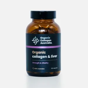 Organic Collagen with Liver (120 capsules) by Organic Collagen Australia - Premium Formula for Overall Health and Wellness - Supplement, Healthcare