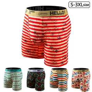 Men's Extended Length Underwear 5-Pack Breathable Soft Boxer Briefs S-3XL All-Day Comfortable Fit Fabric for Daily Wear Striped underwear men's boxers boxers Menswear
