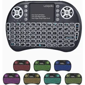 Backlit Mini Keyboard Touchpad , Portable 2.4Ghz Mini  Keyboard with Touchpad Work for iPad, PC, Android TV Box,  TV, Tablet and Windows OS