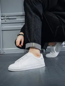 Men's Casual Sports Shoes 2026 New Spring Genuine Leather Trendy Versatile Lightweight Soft Sole Slip-On Work Sneakers