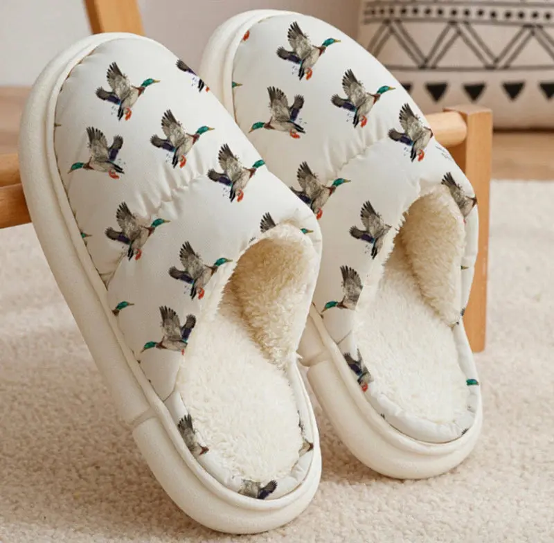 Mallard Duck Cushioned & Cozy Plush Slippers
