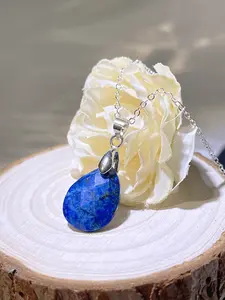 Lapis Lazuli Necklace, Natural Stone Crystal Drop Necklace,Crystal Gift（Randomly Selected for Shipping, You Can Join Our Live Stream to Pick）