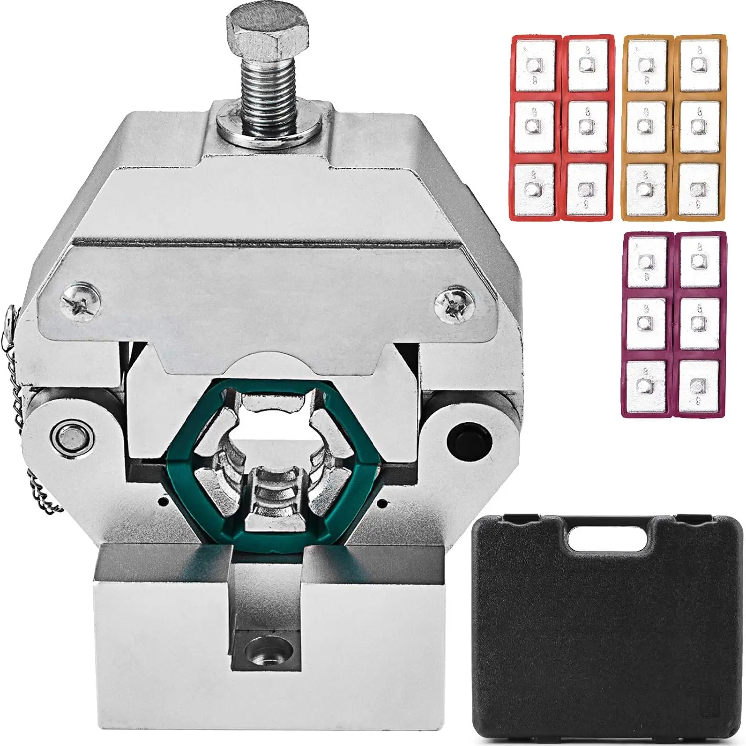 VEVOR Mophorn Manually Operated AC Hose Crimper Hydra-Krimp 71550 Manual AC Hose Crimper Kit Air Conditioning Repair Handheld AC Hose Crimping Tool with 4 Dies