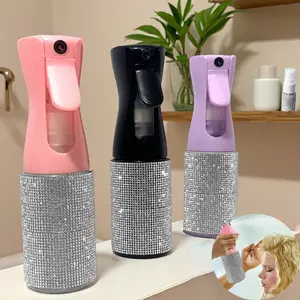 Luxury Diamond Spray Bottle, 200ML Fine Mist Sprayer, Creative Cylinder Liquid Dispenser, Travel Beauty Tool, Portable Bottle, Home & School Use