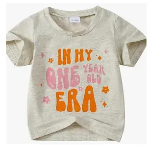 Baby Girls First Birthday Outfit 1st Birthday T-Shirt in My One Year Old Era Short Sleeve Top Gift