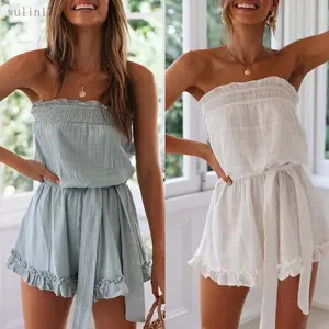 New2025spring/summer new strapless waistband jumpsuit, comfortable and casual style Bohemian Boho Fashion Womenswear