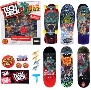 TECH DECK, Toy Machine, Godzilla Sk8shop Fingerboard Bonus Pack