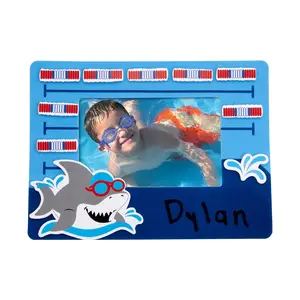 Swim Team Picture Frame Magnet Craft Kit - Makes 12